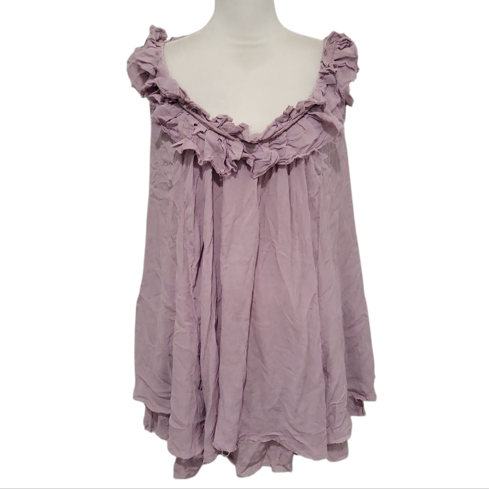 New With Tags! Free People Intimately Just For You Trapeze Mauve Mini Slip Dress - Picture 2 of 6